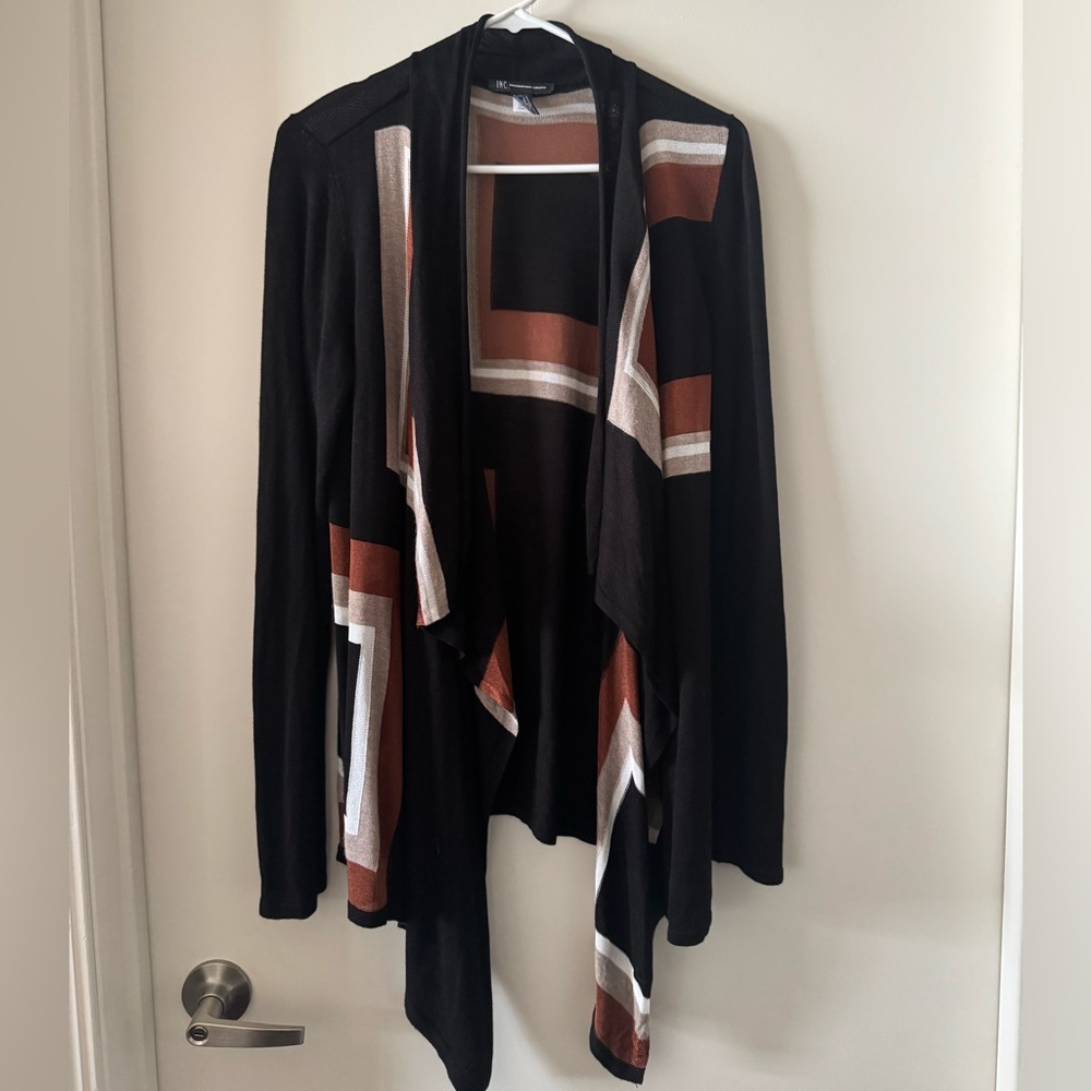 EUC INC International Concepts Colorblocked Waterfall Cardigan - Picture 2 of 6